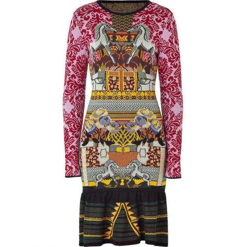 Mary Katrantzou Purplerose Lily Pattern Knit Dress