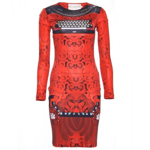 Mary Katrantzou Typo Seidenjerseykleid