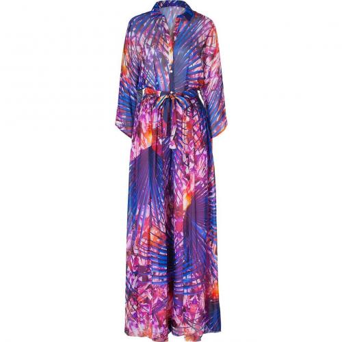 Matthew Williamson Escape Pink-Multi Wide Leg Printed Silk Jumpsuit