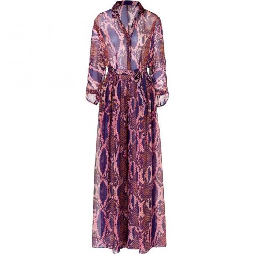 Matthew Williamson Escape Purple Snake Print Oversized Jumpsuit