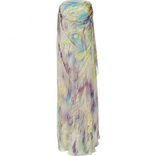 Matthew Williamson Mauve/Peridot Printed Silk Gown