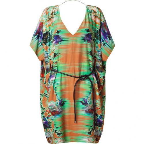 Matthew Williamson Rust Belted Kimono Dress