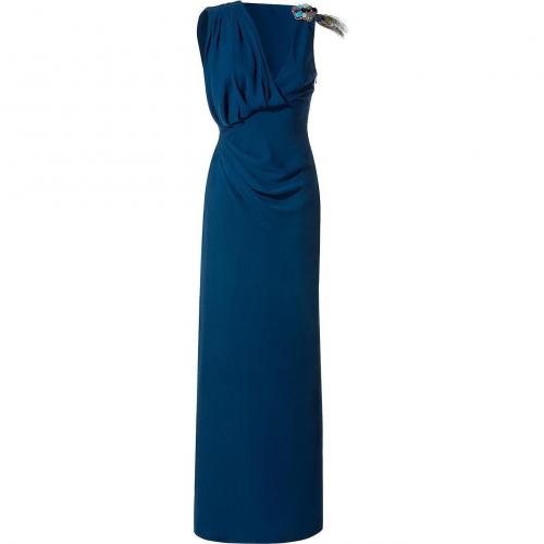 Matthew Williamson Sapphire Asymmetric Drape Gown