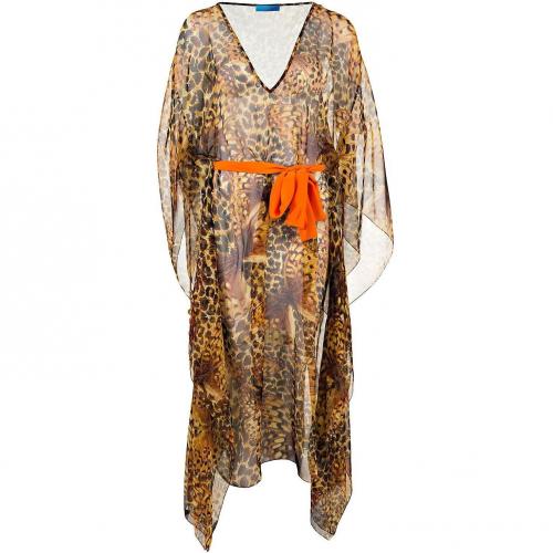 Matthew Williamson Seidenkaftan Braun-Ocker