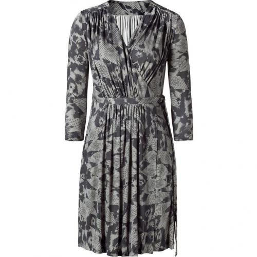 Matthew Williamson Silver Grey Printed Jersey Dress