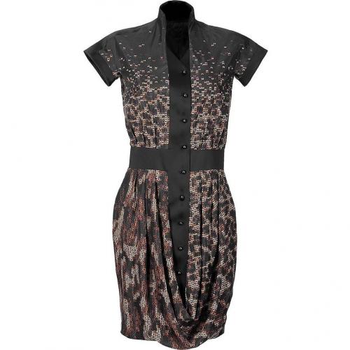 Maxime Simoens Black Butterfly-Print Dress
