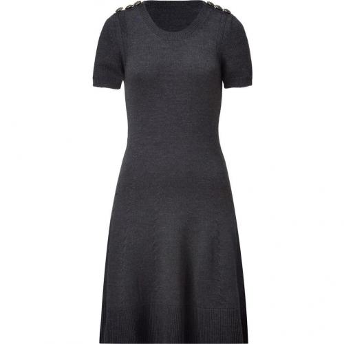 McQ Alexander McQueen Grey Heather Virgin Wool Knit Dress