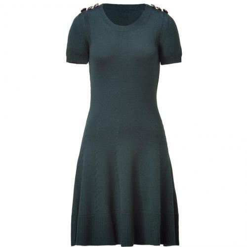 McQ Alexander McQueen Military Green Virgin Wool Knit Dress