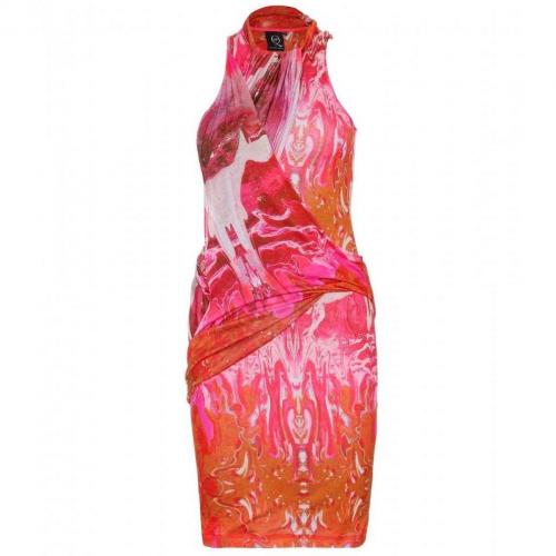 McQ Alexander McQueen Stretch-Kleid Mit Psychedelischem Muster