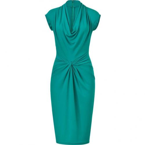 Michael Kors Acquamarine Draped Cowl Neck Dress