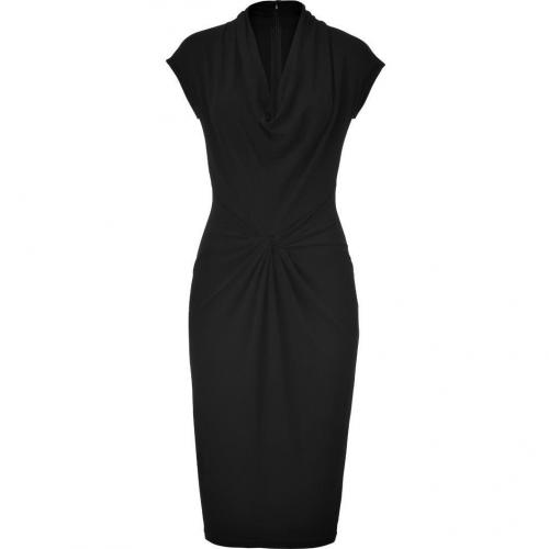 Michael Kors Black Draped Cowl Neck Dress