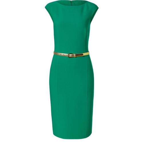 Michael Kors Emerald Belted Wool-Blend Sheath Dress