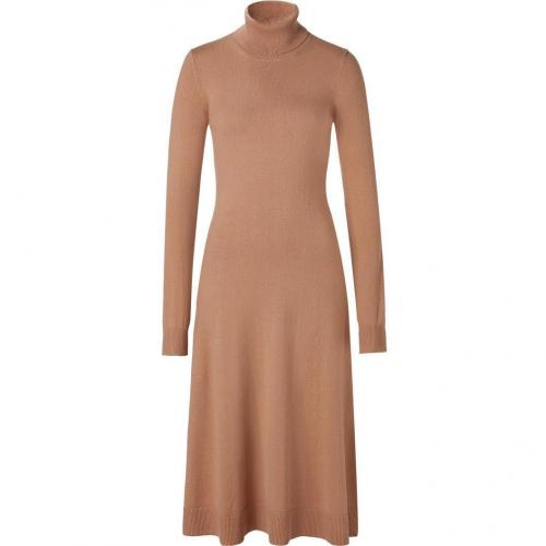 Michael Kors Suntan Cashmere Turtle-Neck Dress