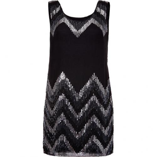 Milly Black Beaded Silk Dress