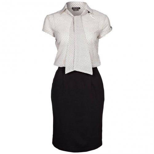 Miss Sixty Bridget Blusenkleid black/white 