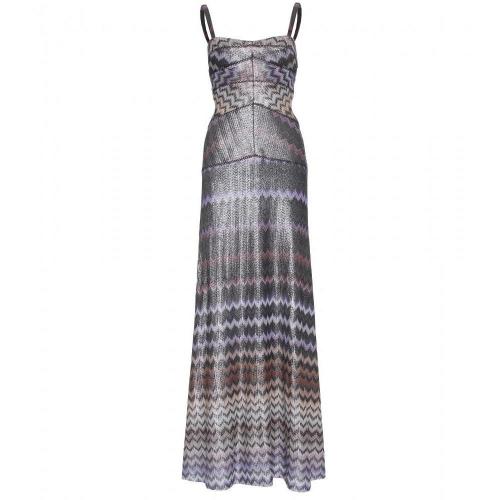 Missoni Bodenlanges Metallic-Kleid