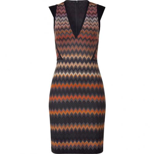 Missoni Carneol/Obsidian Patterned Knit-Dress