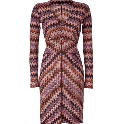 Missoni Copper/Lavender ZigZag Patterned Dress