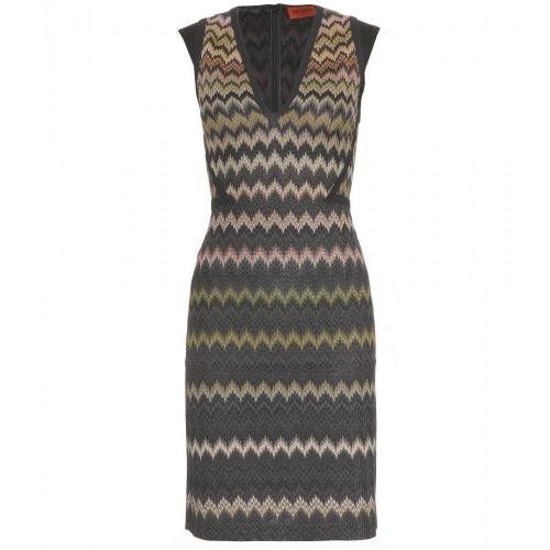 Missoni Gemustertes Strickkleid Grün