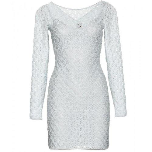 Missoni Häkelkleid White