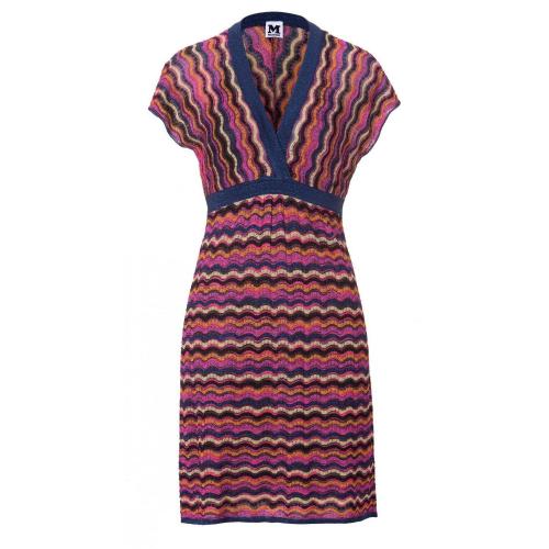 Missoni M kurzärmliges Kleid Multicolor