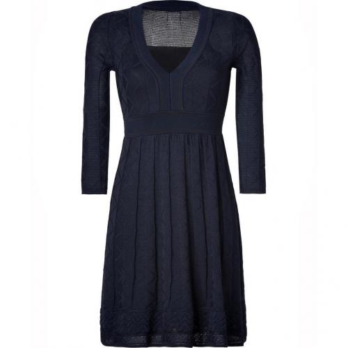 Missoni M Navy Wool-Blend Knit Dress