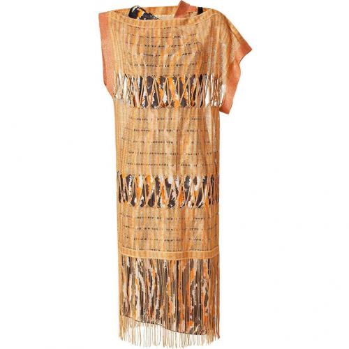 Missoni Mandarin Lurex Fringed Dress