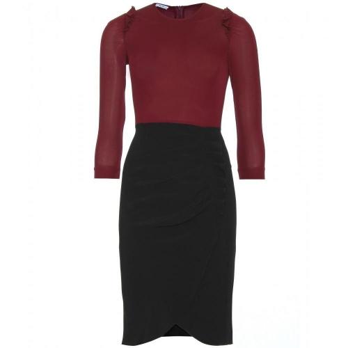 Miu Miu Gerüschtes Two-Tone-Kleid