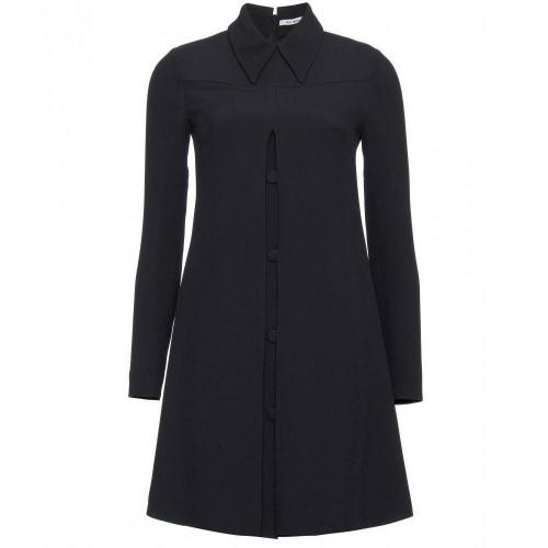 Miu Miu Krepe-Kleid Mit Spitzem Kragen