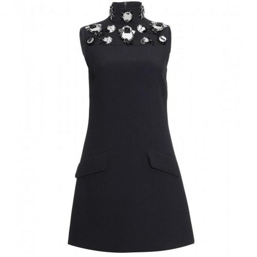 Miu Miu Verziertes Krepp-Kleid