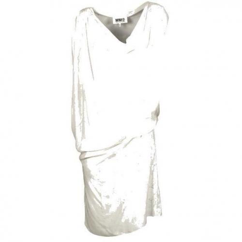 Mm6 Asymetrisches Kleid weiss