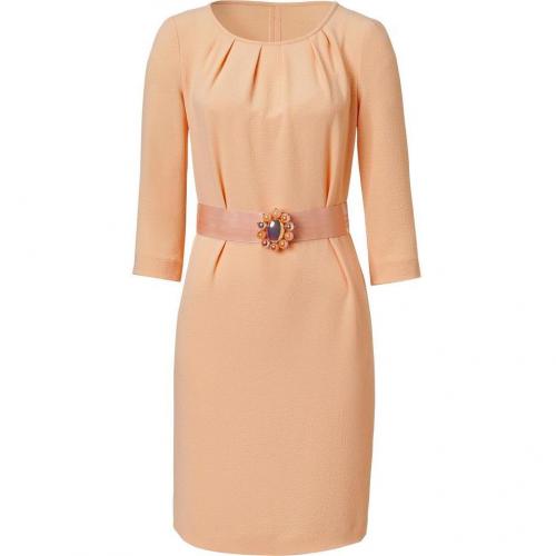 Moschino C&C Apricot Belted Crepe Dress