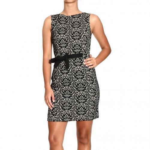 Moschino Sleeveless brocade with bow dress