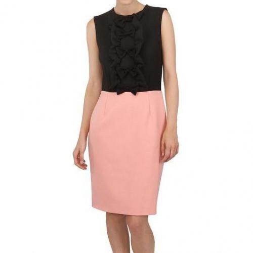 MSGM Techno Stretch Alpaca Kleid Mit Maschen Beige