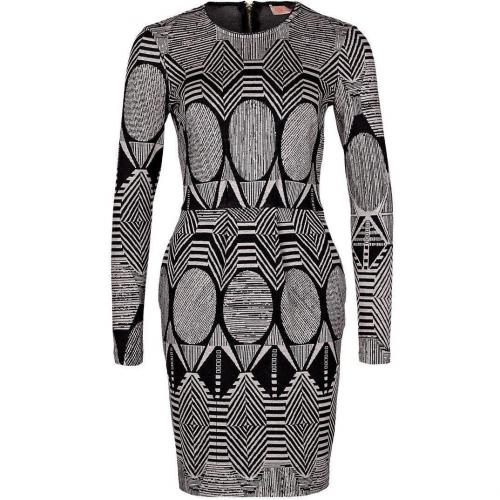 Mw Matthew Williamson Strickkleid black/white 