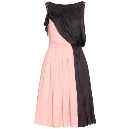 Nina Ricci Drapiertes Two-Tone-Kleid