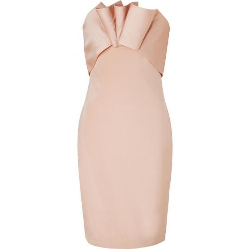 Notte by Marchesa Blush Silk-Crepe Embellished Strapless Dress