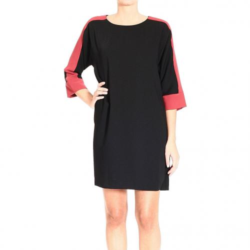 Orion London Long sleeve bicolor dress with round-neck