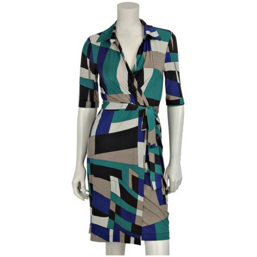 Oui Jerseykleid Blau