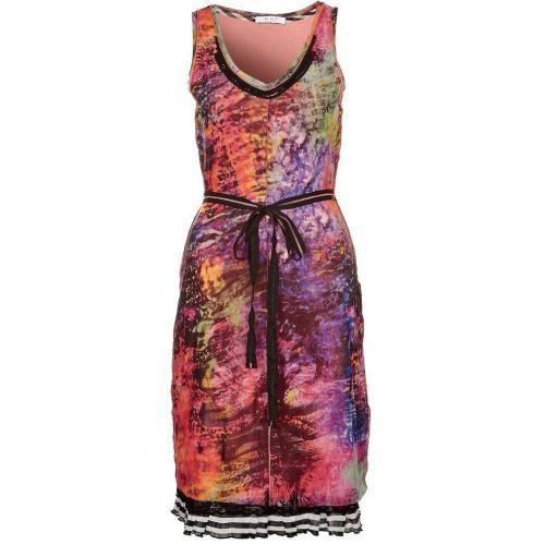 Oui Sommerkleid orange black 