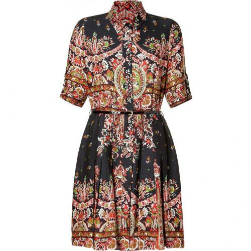 Paul & Joe Black Multicolor Belted Marmande Dress