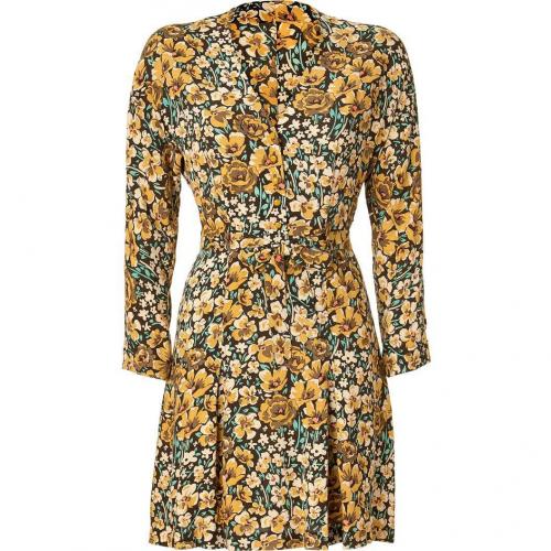 Paul & Joe Ochre Floral Belted Callas Dress