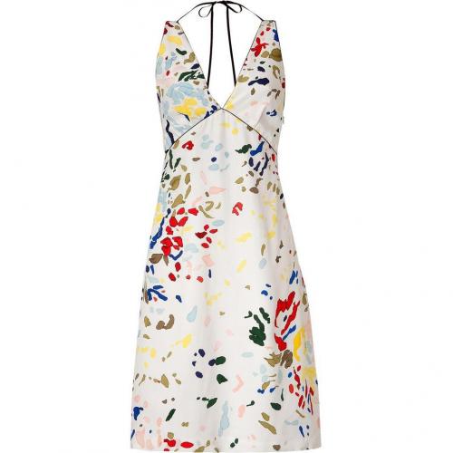 Paul Smith White Multicolor Halter Dress