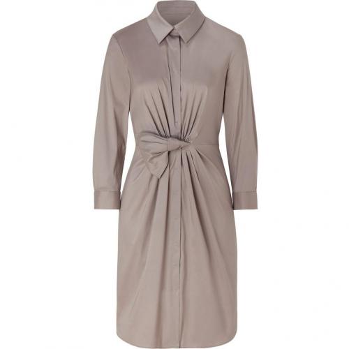 Paule Ka Beige Button Down Cotton Blend Dress
