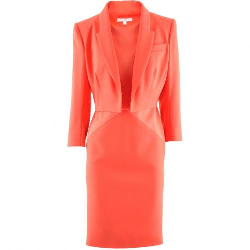 Paule Ka Coral Dress Blazer Ensemble