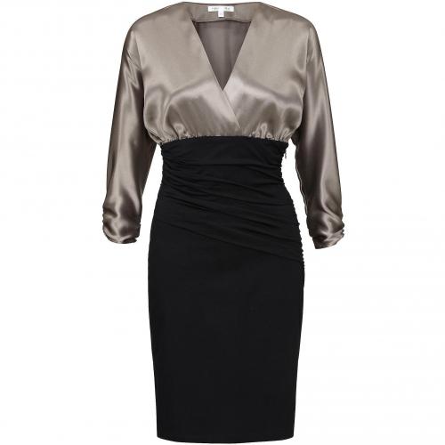 Paule Ka Kleid schwarz und Metallic-Grau