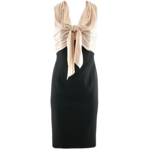 Paule Ka Powder Black Dress Bow