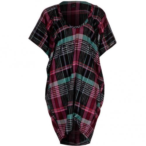 People Tree Bora Blusenkleid black/red/green 