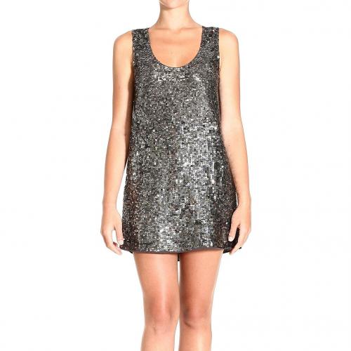 Pinko Dress Silber Pailletten