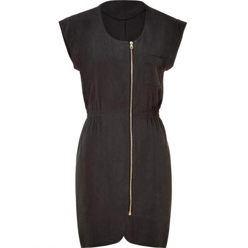 Rag & Bone Charcoal Front Zip Dress